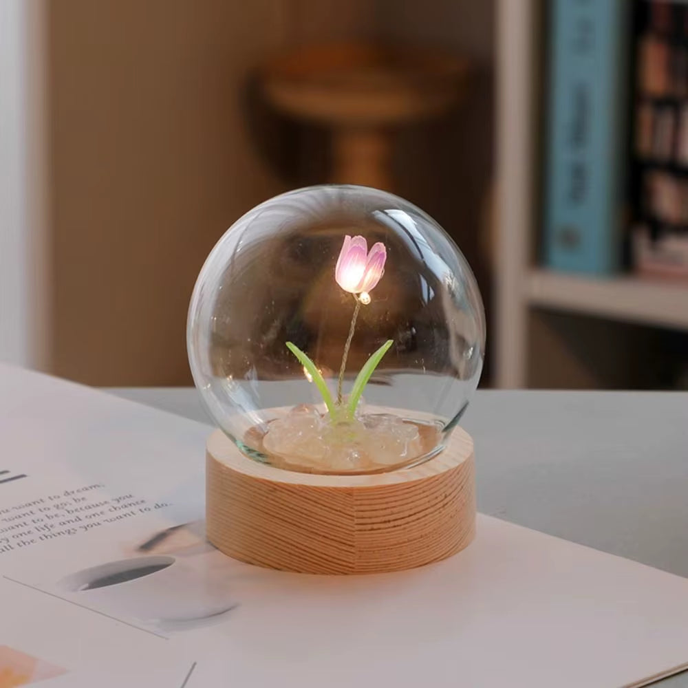 Tulip-Inspired Night Light - Elegant Floral Lamp for Bedroom Decor, Perfect Valentine's Day Gift and DIY Material for Creative Projects
