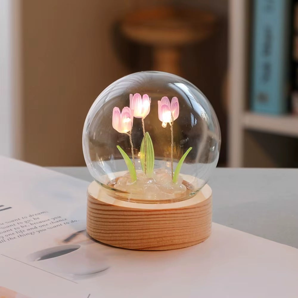 Tulip-Inspired Night Light - Elegant Floral Lamp for Bedroom Decor, Perfect Valentine's Day Gift and DIY Material for Creative Projects