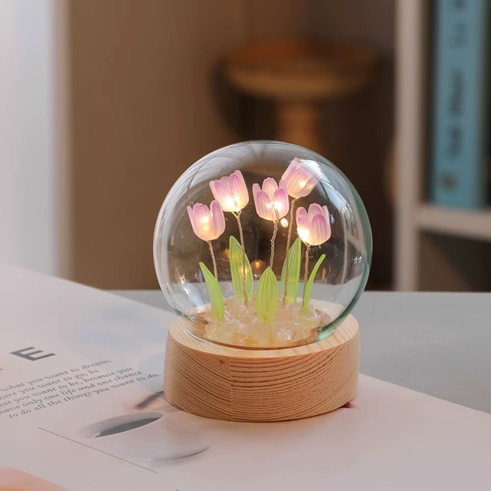 Tulip-Inspired Night Light - Elegant Floral Lamp for Bedroom Decor, Perfect Valentine's Day Gift and DIY Material for Creative Projects