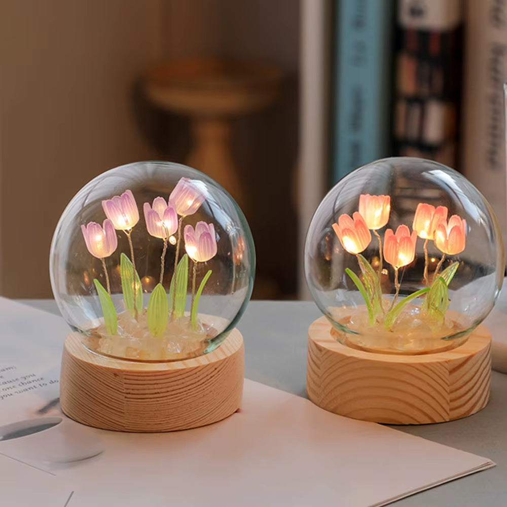 Tulip-Inspired Night Light - Elegant Floral Lamp for Bedroom Decor, Perfect Valentine's Day Gift and DIY Material for Creative Projects