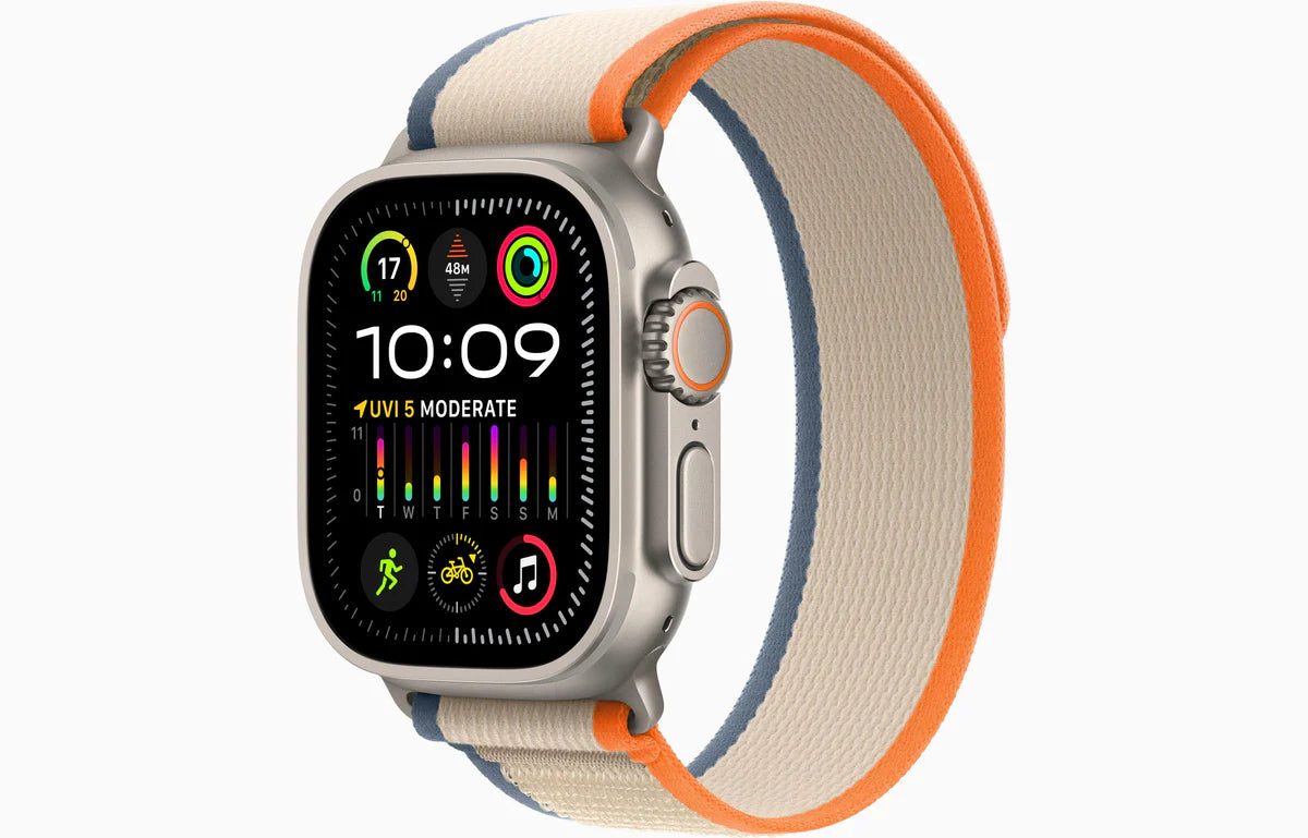 Watch Ultra 2 Gps + Cellular 49Mm Titanium Case With Orange/Beige Trail Loop - M/L