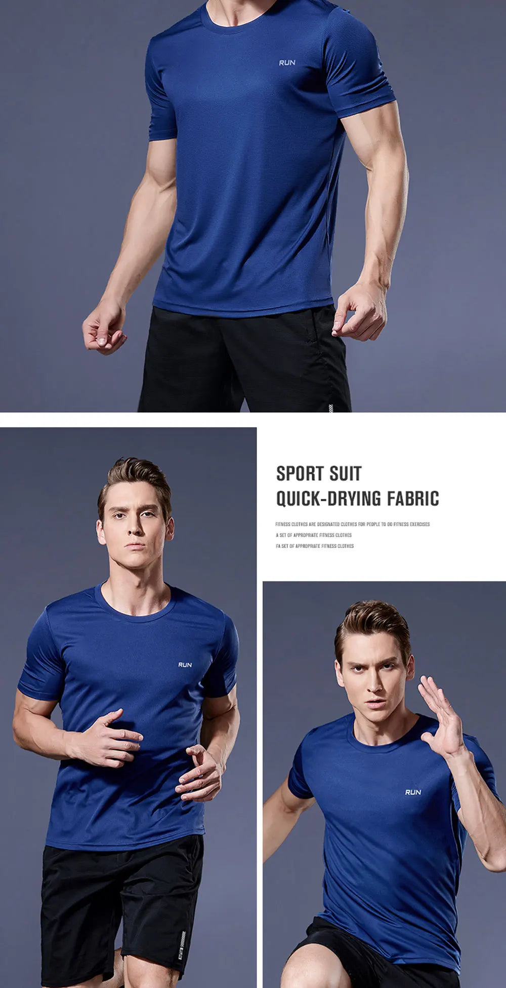 Polyester Sports Gym T Shirt Men Short Sleeve Dry Fit T-Shirt Lightweight Shirt Top Workout Fitness Training Running Shirt S-5XL
