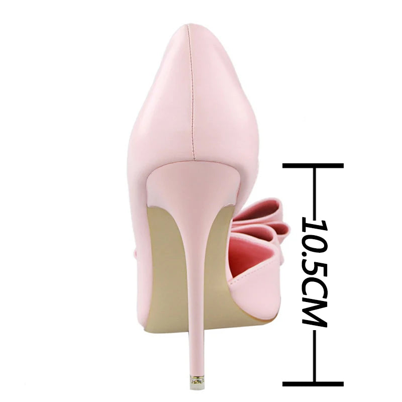 BIGTREE Shoes Bow-knot Woman Pumps Stiletto 10.5 Cm Women Basic Pump Pointed Toe Classic Pumps Sexy High Heels Women Shoes 2025