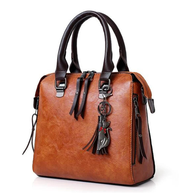 Women Composite Tassel Bag Luxury Leather Purse Handbags Famous Brands Designer Top-Handle Female Shoulder Bag 4pcs/set