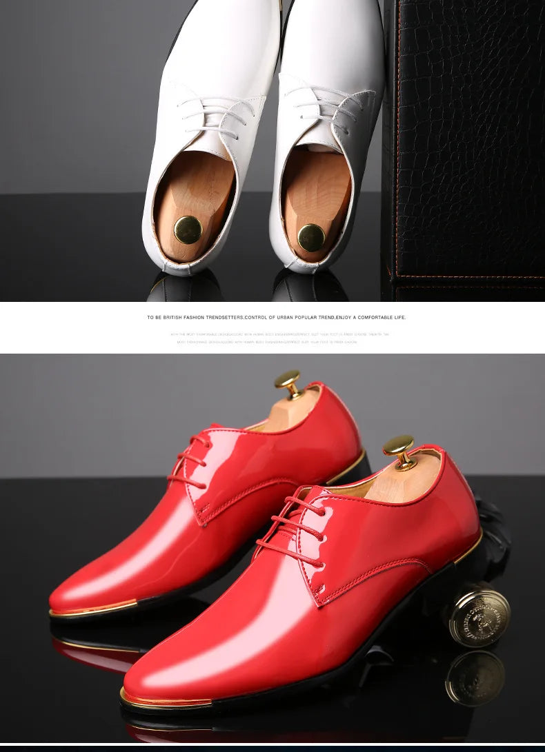 formal shoes men classic Patent leather wedding shoes men office coiffeur moda italiana men dress shoes leather erkek ay 657