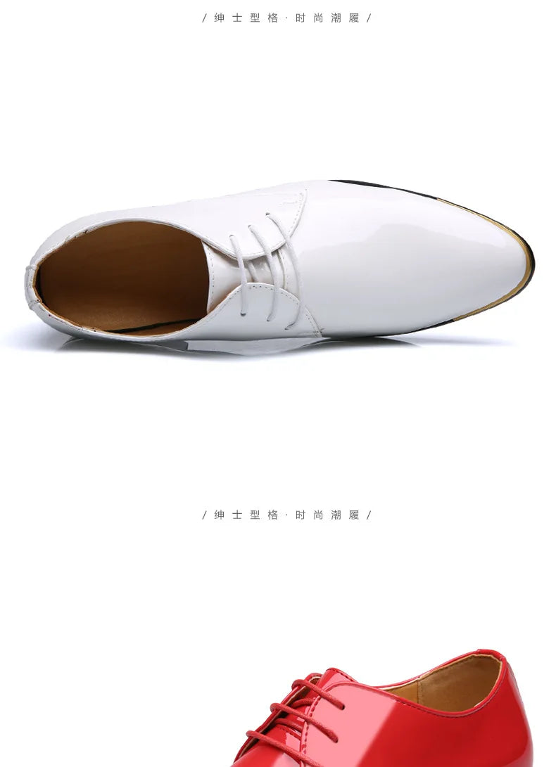 formal shoes men classic Patent leather wedding shoes men office coiffeur moda italiana men dress shoes leather erkek ay 657