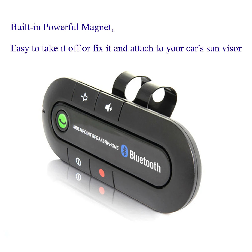 HOt Sale Wireless Handsfree Car Bluetooth Kit 4.1 Sun Visor Bluetooth Speaker Speakerphone MP3 Music Player Car Charger