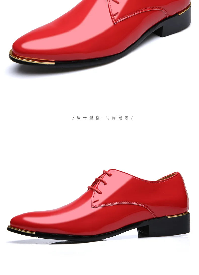 formal shoes men classic Patent leather wedding shoes men office coiffeur moda italiana men dress shoes leather erkek ay 657