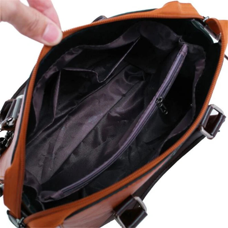 Women Composite Tassel Bag Luxury Leather Purse Handbags Famous Brands Designer Top-Handle Female Shoulder Bag 4pcs/set