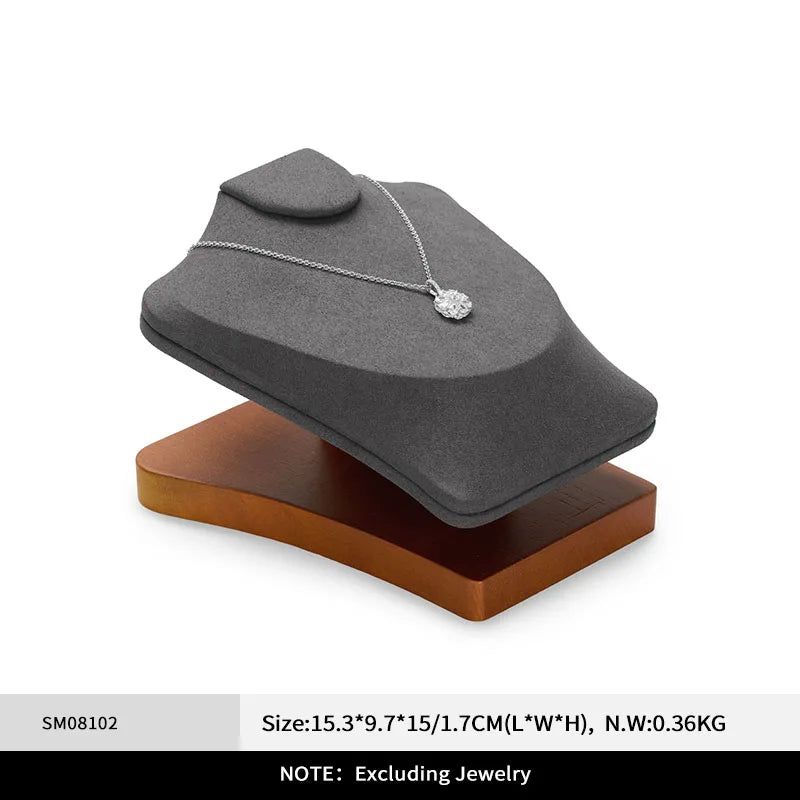 Oirlv Wooden Jewelry Tray Set Bracelet Ring Display Props Sets Jewelry Organizer Holder Necklace Display Stand Jewelry Plate