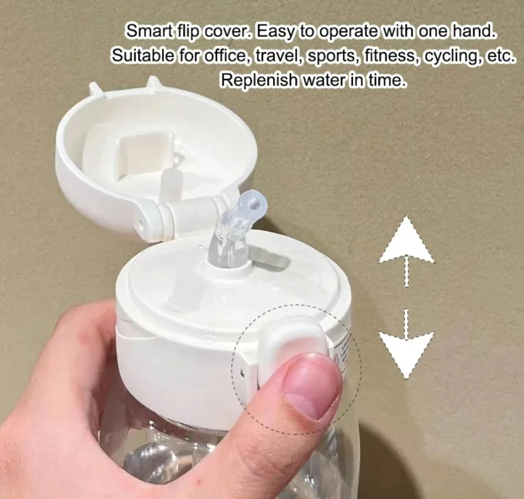 Pooh Bear Mickey Mouse 600ml Cartoon Water Bottle Portable Cute Straw Cup Kids Leak-proof Drinking Jug Outdoor Camping Travel