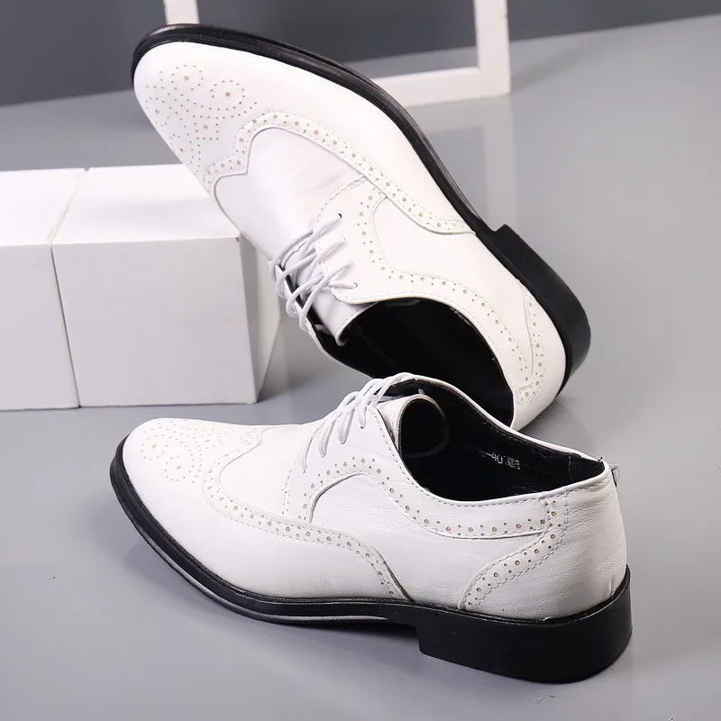 Men Oxford Shoes Luxury Leather Brogue Shoes Male Classic Business Formal Shoes High Quality Handcrafted Men Party Wedding Shoe