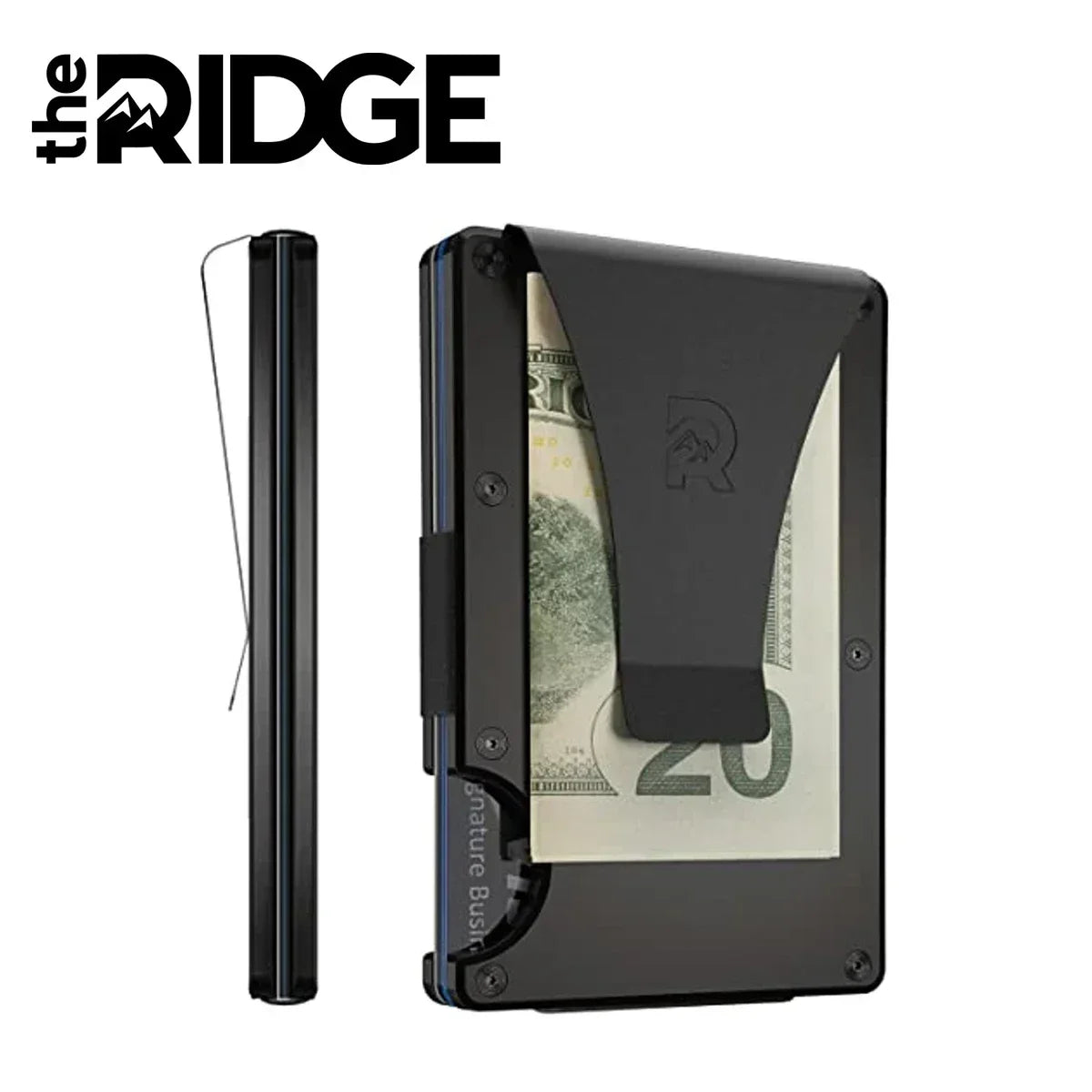 Ridge Credit Card Holder Carbon Fiber Luxury Aluminum Metal Minimalist Purse RFID Blocking Id Card Holder Luxury Mini Purse