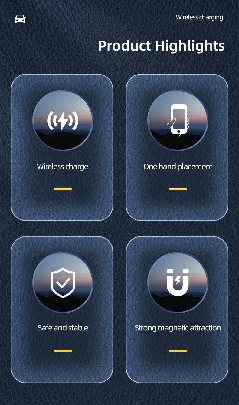 VIKEFON 30W Magnetic Car Wireless Charger For iPhone 12 13 14 15 pro max Air Vent Car Phone Holder Stand Fast Car Charging