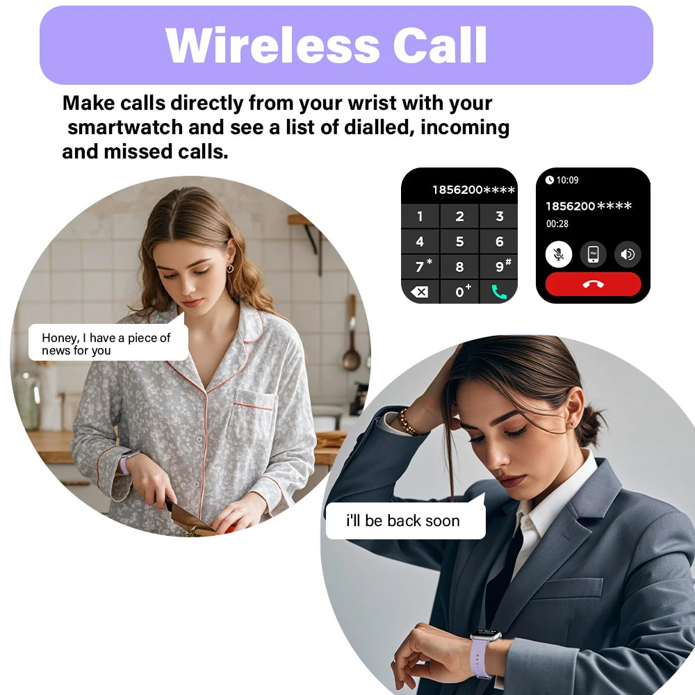 LAXASFIT New Smart Watch Bluetooth Talk Man Woman Smartwatch 100+ Sports Functions Fitness Bracelet Customized Dial Smart Watch