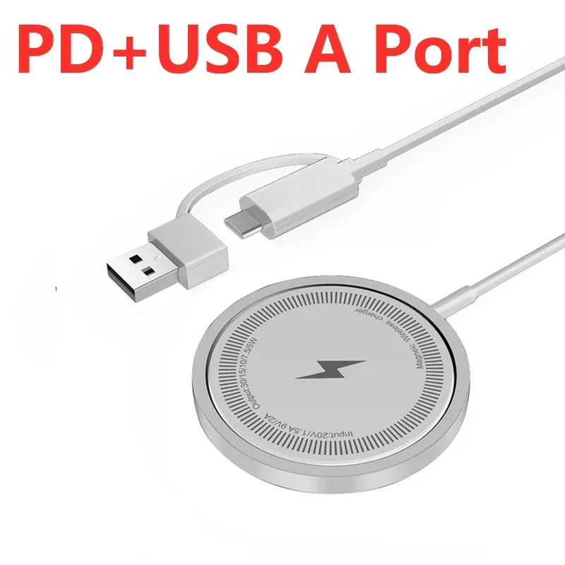 VIKEFON Magnetic Wireless Charger Fast Wireless Charging Pad Stand for iPhone 15 14 13 12 Pro Max Mini Type C Phone Charger