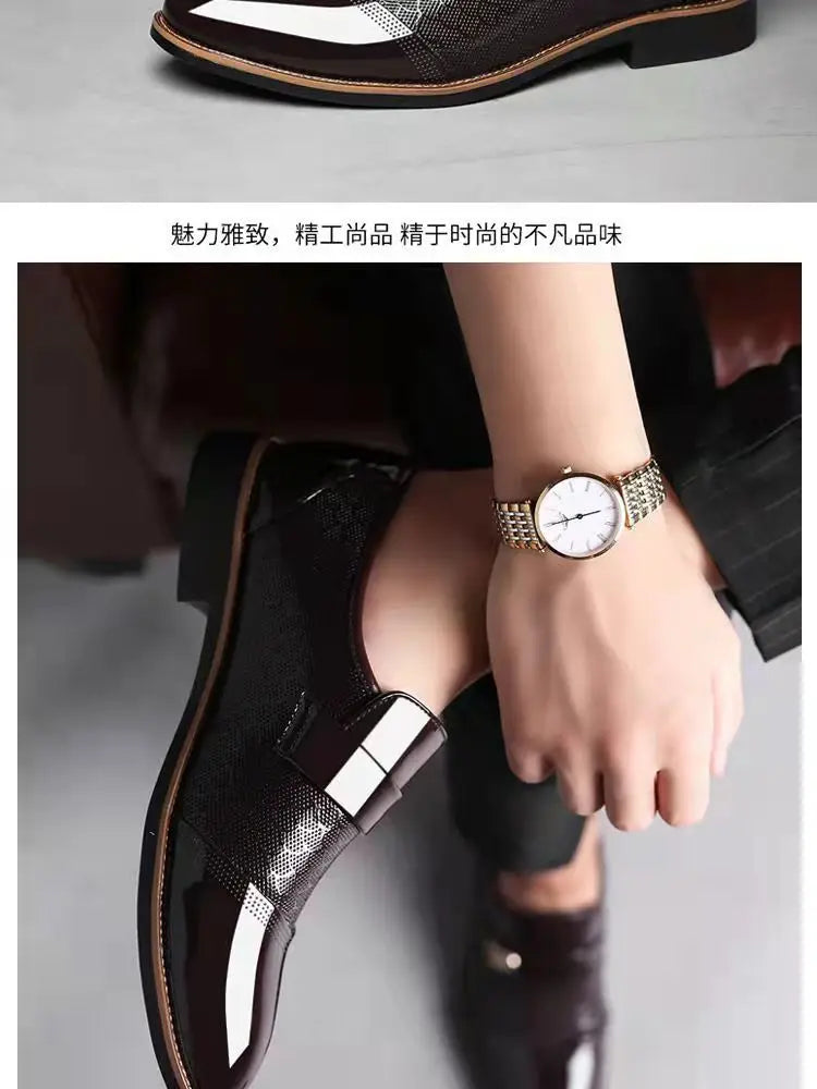 Wedding Business Dress Nightclubs Oxfords Breathable Working Lace Up Shoes New Fashion Mens Leather Shoes
