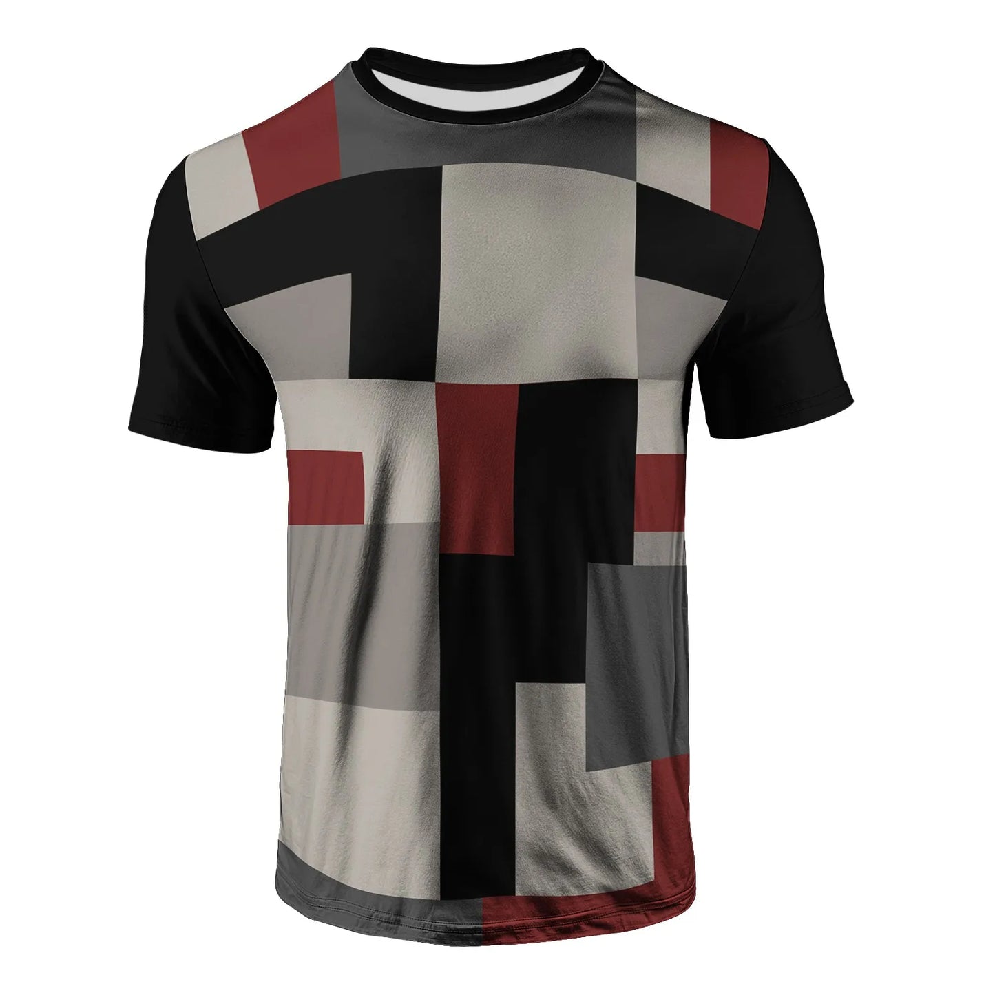 2025 New Arrival Mens T Shirt 3D Geometry Print Summer Streetwear Short Sleeve Tee Harajuku Style Casual Top Lightweight Fabric