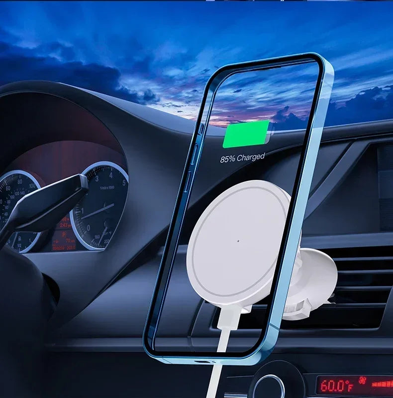 VIKEFON 30W Magnetic Car Wireless Charger For iPhone 12 13 14 15 pro max Air Vent Car Phone Holder Stand Fast Car Charging