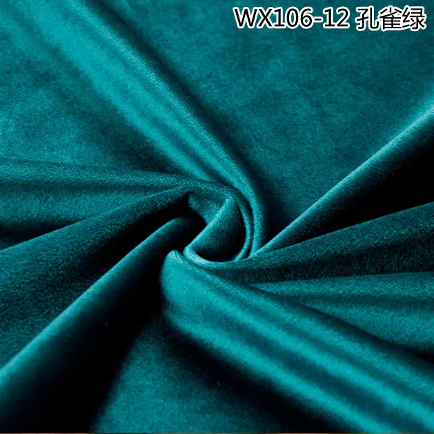 Thinkend Velvet Fabric By Meters for Upholstery Sofa Curtains Tablecloth Pillowcase Chair Sewing Soft Smooth Plain Velour Cloth