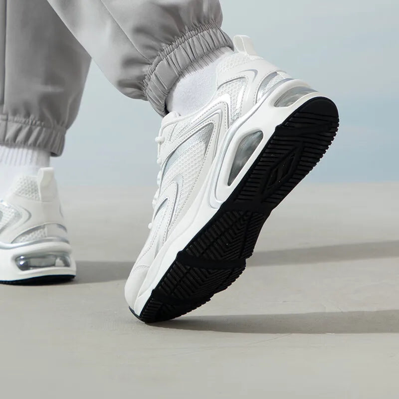 Skecher men's shoes 2025 new anti-slip wear sports shoes Light breathable casual shoes Air cushion running shoes 183075-WHT