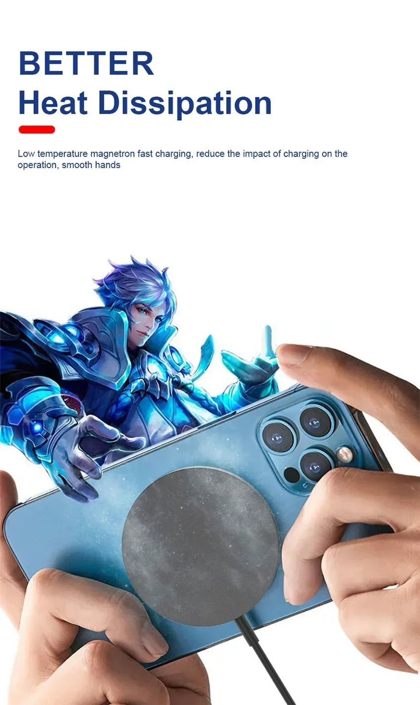 VIKEFON Magnetic Wireless Charger Fast Wireless Charging Pad Stand for iPhone 15 14 13 12 Pro Max Mini Type C Phone Charger