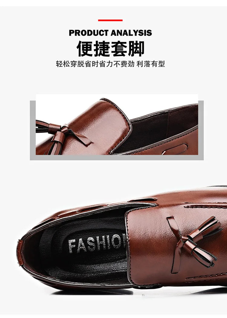 Men's Dress Shoes New Pu Leather Fashion Shoe for Men Large Size Business Formal Casual Shoes Slip on Wedding Lace-up Men Shoes
