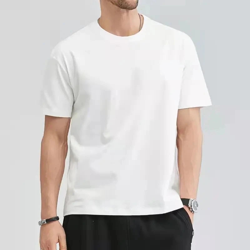 180gsm Cotton Solid Colors Blank T Shirts Mens Women Short Sleeve Daily Tees Casual Regular Fit Summer Basic O-neck Tops