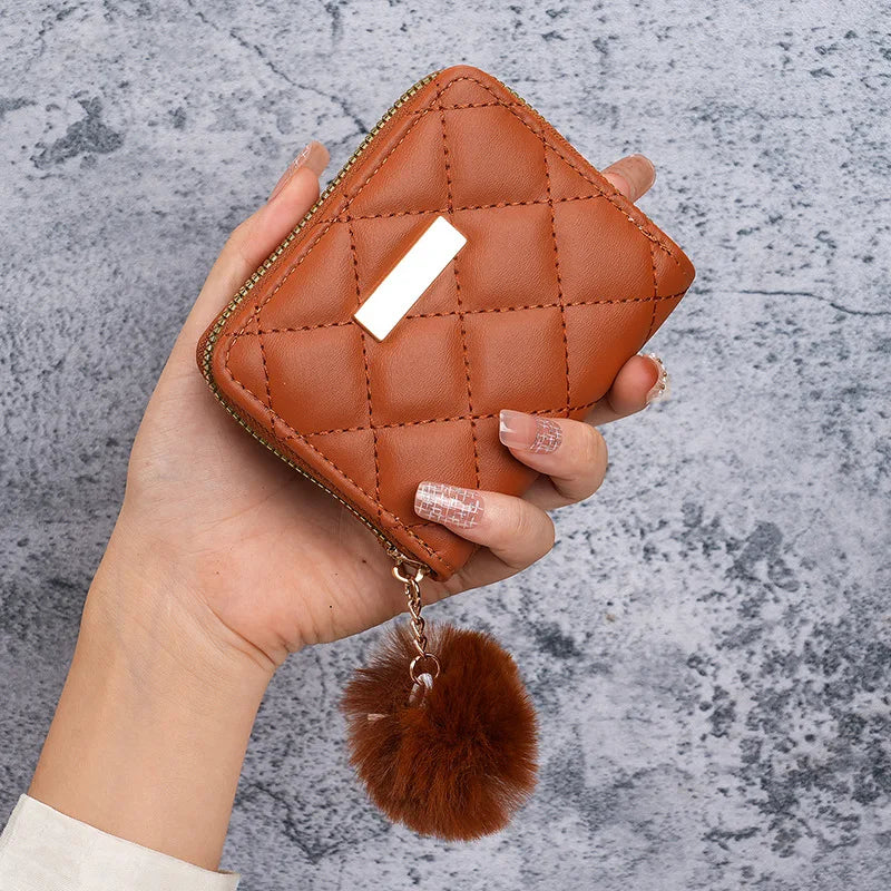 Women Short Wallets PU Leather Female Small Purses Leather Card Holder Wallet Woman Zipper Wallet Coin Purse Money Bag