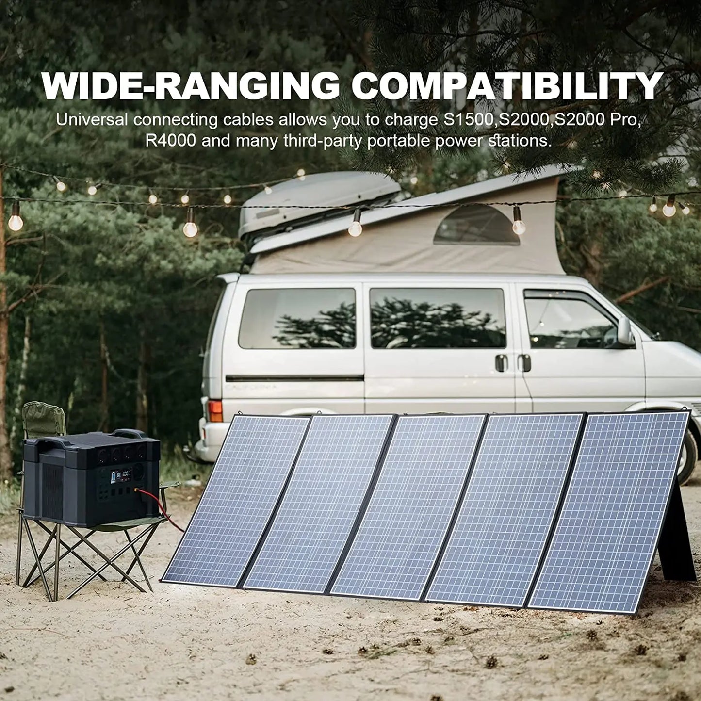 ALLPOWERS Foldable Solar Panel 400W / 200W / 140W / 100W / 60W Solar Panel with Solar Output for Power Station Solar Generator