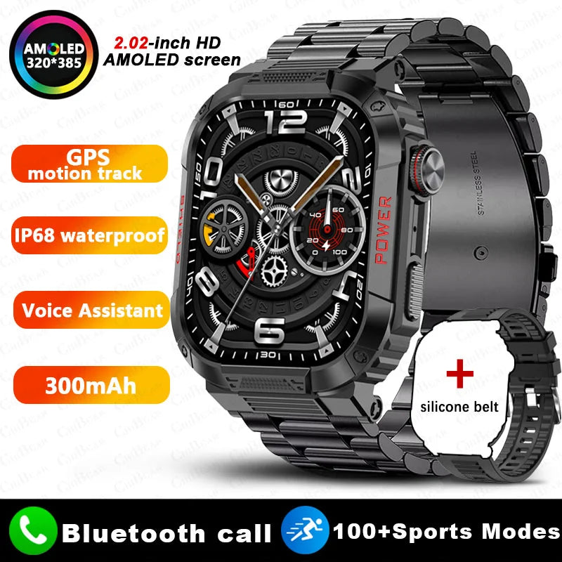 ChiBear For Huawei Xiaomi GPS Smart Watch Men 1.96 Inch Screen 420mAh Heart Rate Sport Waterproof NFC Bluetooth Call Smartwatch