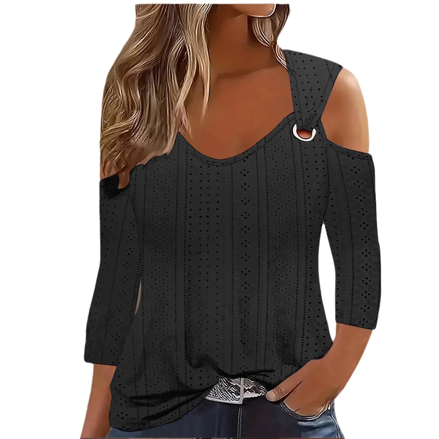 Solid Lace Shirt Tops For women Clothing 2024 Spring Winter Basic Korean White Blouse Vintage Female Y2K Clothes Pullover Tees