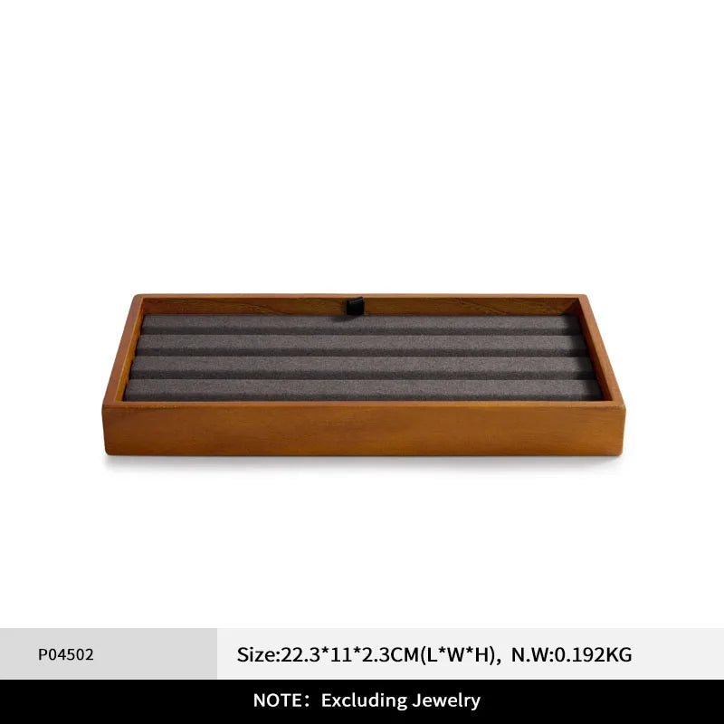 Oirlv Wooden Jewelry Tray Set Bracelet Ring Display Props Sets Jewelry Organizer Holder Necklace Display Stand Jewelry Plate