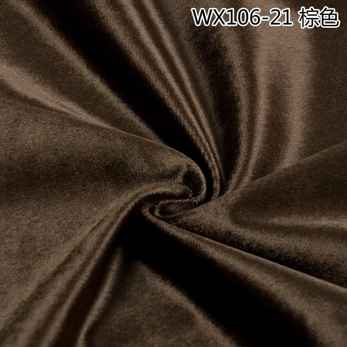 Thinkend Velvet Fabric By Meters for Upholstery Sofa Curtains Tablecloth Pillowcase Chair Sewing Soft Smooth Plain Velour Cloth
