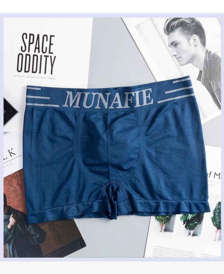 1pc Boxer Briefs Men Shorts Underpants Sexy High Elastic Comfortable Panties Mid-waist Underwear Breathable Male Boxershorts