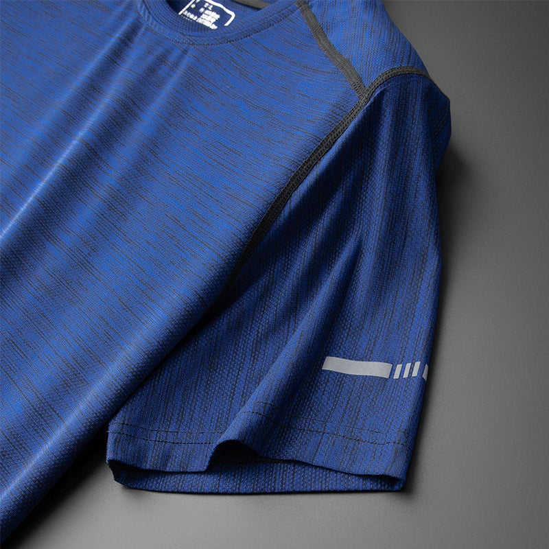 Large Size L-7xl 8xl 9xl Summer Breathable Mesh Men's Quick-dry Basic T-shirts Sportswear Nylon T Shirt Male Running Cool Tees