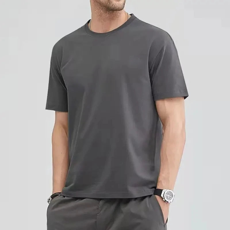180gsm Cotton Solid Colors Blank T Shirts Mens Women Short Sleeve Daily Tees Casual Regular Fit Summer Basic O-neck Tops