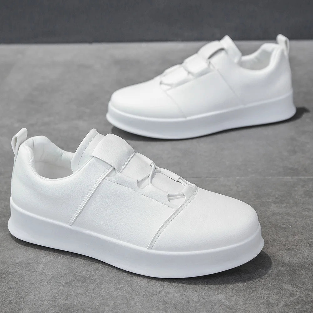 Popular Casual Shoes for Men Low Cut Rubber Thick Soled Board Shoes 2025 Fashion Shock-absorbing Anti-friction Sneakers for Men