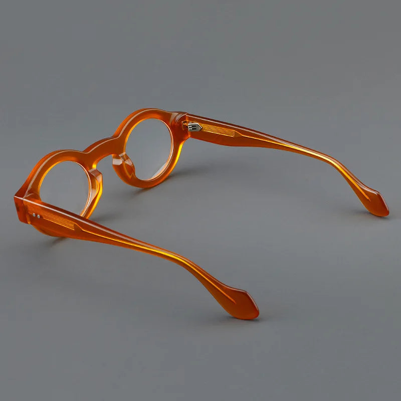 Acetate Thick Glasses Frame Handmade Men's Optical Prescription Eyeglasses Rround Women's Myopia Reading Computer Office Eyewear