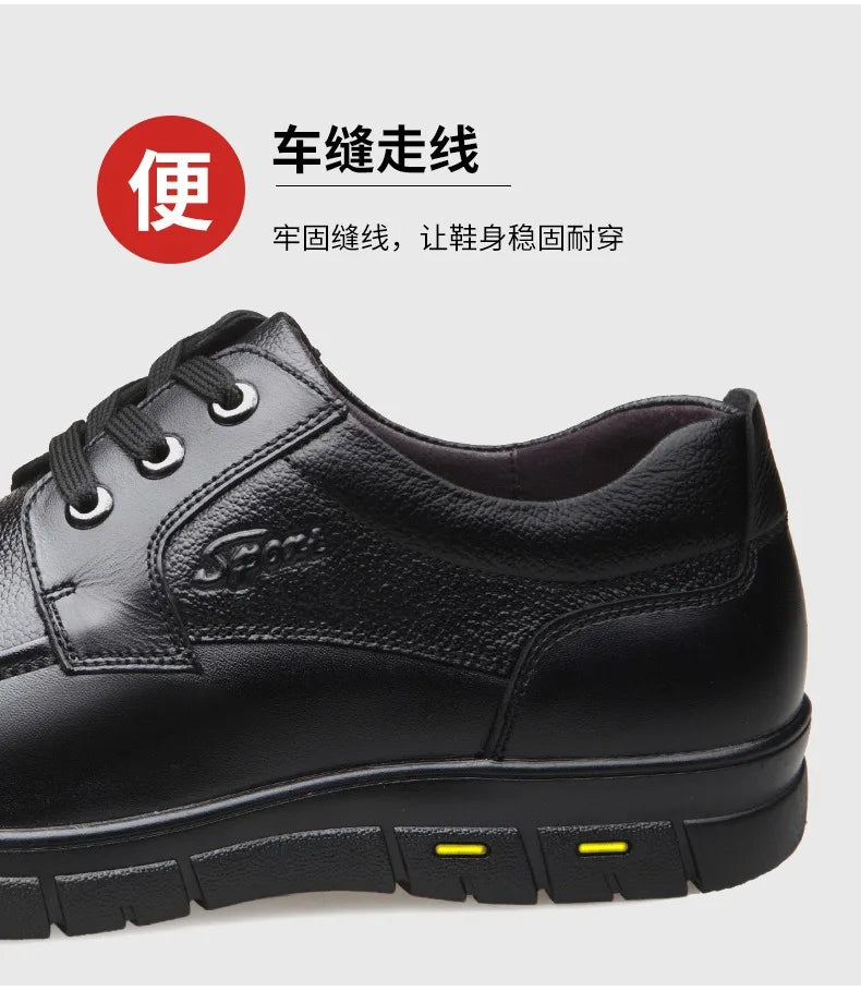 Hot Sale Men Genuine Leather Casual Shoes Soft Sole Walking Shoes Luxury Brand Middle-aged Old Man Dad Lightweight Loafers Shoes