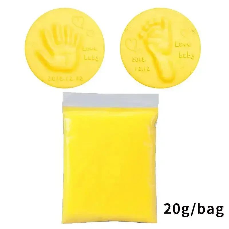 20/40g Baby DIY Hand and Footprint Soft Clay Fluffy Material, Baby Handprint Imprint And Foot Print Mud, Handprint Fingerprint
