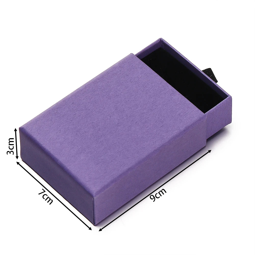 Creative Drawer Jewelry Packaging Box Necklace Ring Earing Bracelet Storage Organizer Display Stand Solid Color Paper Gift Boxes