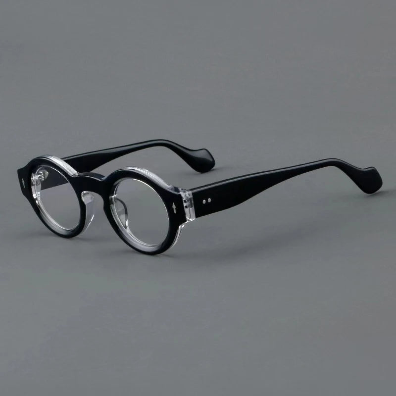 Acetate Thick Glasses Frame Handmade Men's Optical Prescription Eyeglasses Rround Women's Myopia Reading Computer Office Eyewear