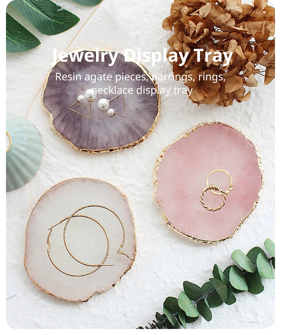 Irregular Multi Colour Resin Jewellery Tray Home Storage Desktop Clutter Ring Necklace Organis Nail Art Palette