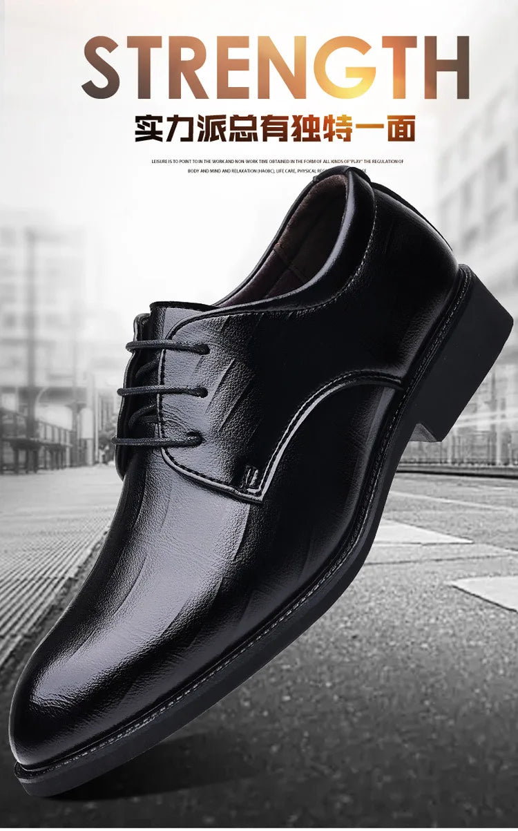 Mens Leather Dress Shoes Men's Formal Social Male Shoe Casual Business Pointed Toe Luxury Party Designer Shoes for Men
