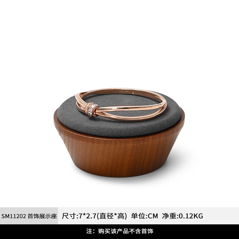 Oirlv Wooden Jewelry Tray Set Bracelet Ring Display Props Sets Jewelry Organizer Holder Necklace Display Stand Jewelry Plate