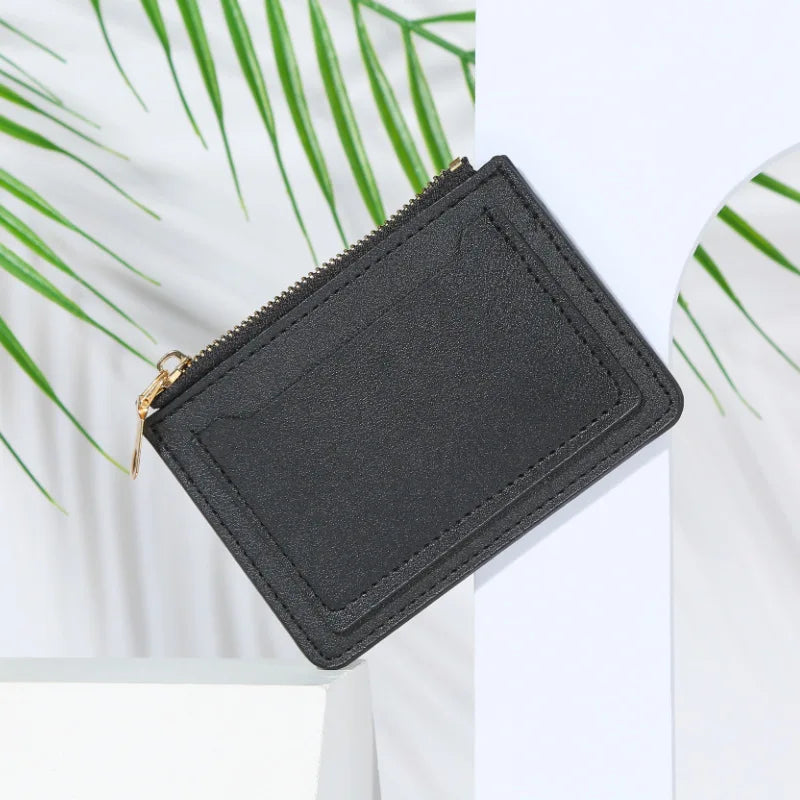 Women Wallets PU Leather Female Purse Mini Hasp Solid Multi-Cards Holder Coin Short Wallets Slim Small Wallet Zipper Hasp