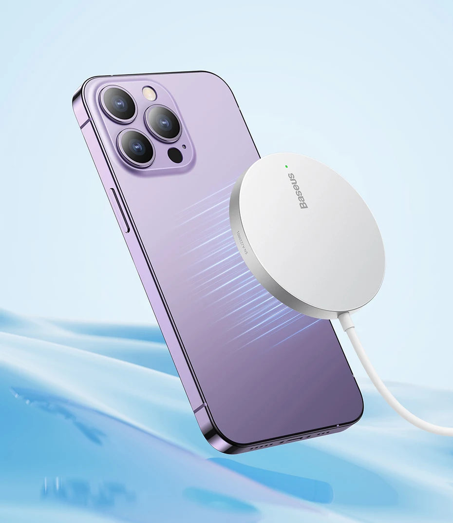Baseus 15W Magnetic Wireless Chargers for iPhone 15 Qi Wireless Charger Fast Charging Pad for iPhone 13 12 Mini Phone Charger