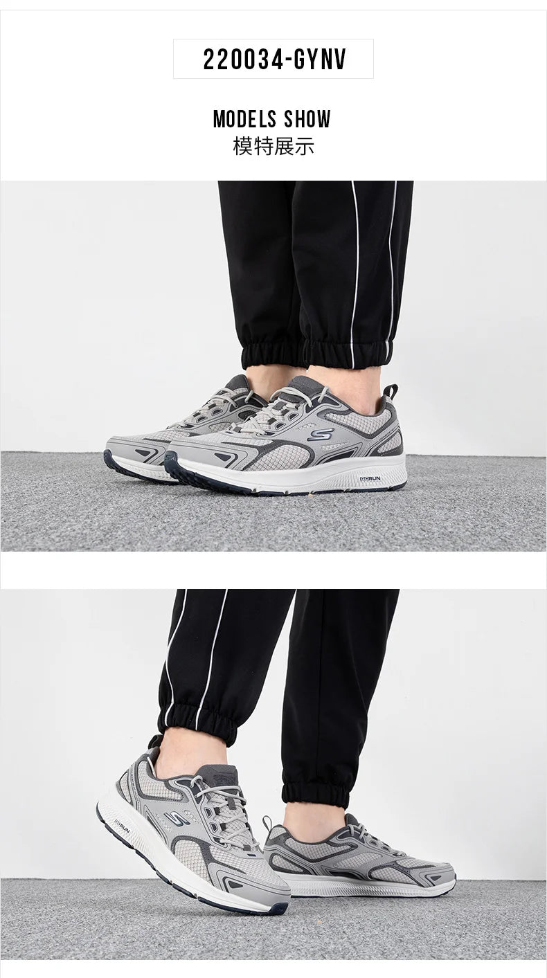 Skecher Men's Sneakers Summer breathable mesh casual running shoes Lightweight shock-absorbing jogging shoes