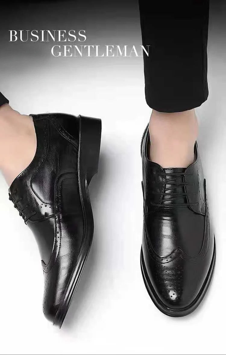 Men Oxford Shoes Luxury Leather Brogue Shoes Male Classic Business Formal Shoes High Quality Handcrafted Men Party Wedding Shoe